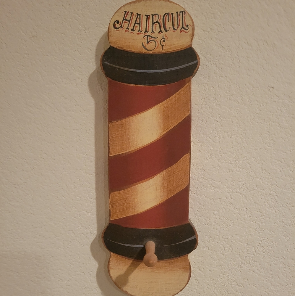 Patriotic barbersop wall plaque
